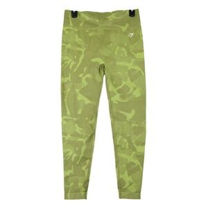 Gymshark Adapt Camo Seamless Leggings Womens M High Rise Ruched Athletic Yoga